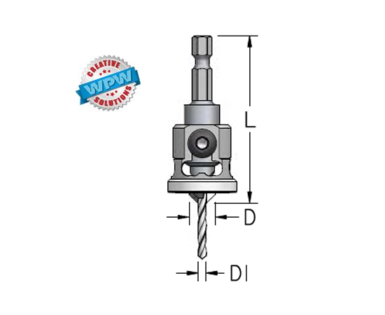 Countersink 6/9.5x60mm with Depth Stop