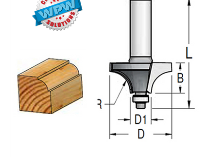 Beading Bit 38.1x18x59x6.35Sh R12.7 (Bearing)