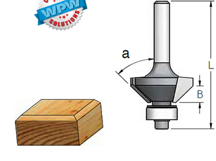 Bevel Trim Bit 11x51x6.35Sh 45°