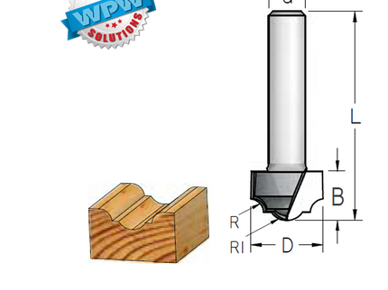 Classical Ogee Bit 25.4x16x73x12.7Sh R5.0/6.3