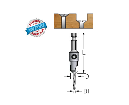 Counter Sink Drill 6x12.7x70mm
