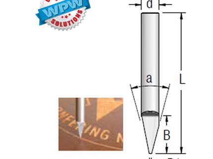 Engraving Bit 2.5x14x58 1/4"Sh 30°