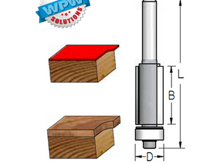 Flush Trim Bit 12.7x25x80x12.7Sh