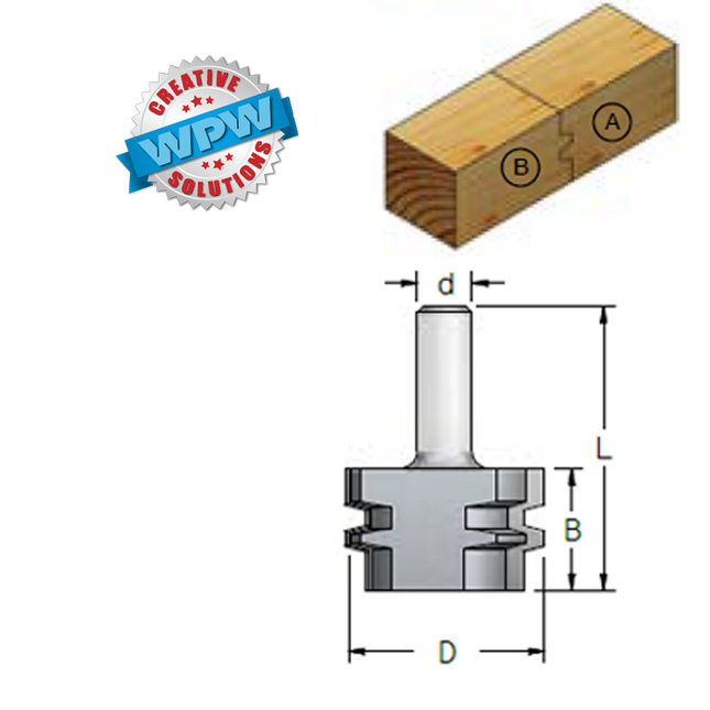 Glue Joint Bit 47x28x66x12.7Sh