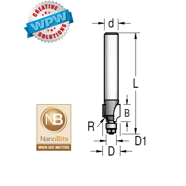 Rounding Over Bit 11.1x11.1x6.35Sh R3.2