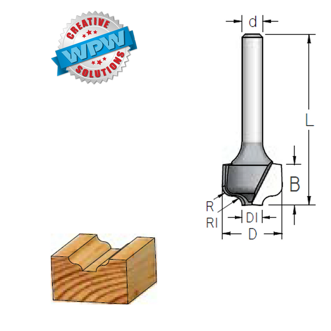 Ogee Bit 35x9.5x12.7Sh R3.2