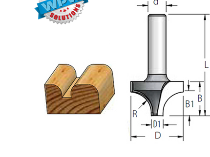 Rounding Over Bit 35x25x12.7Sh R12.7